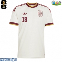 Spania Martin Zubimendi #18 Bortedrakt VM 2026 Kortermet